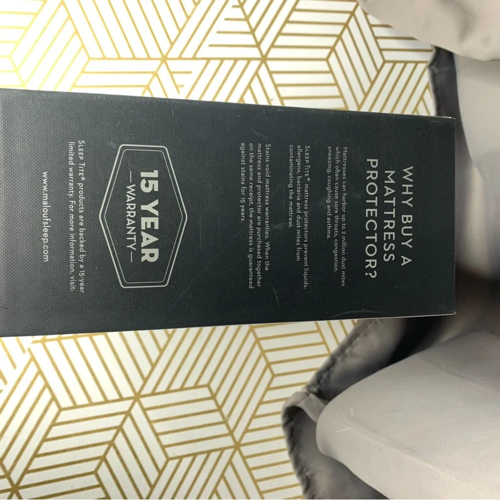 Malouf Sleep Tite Prime Terry Smooth Cotton Mattress Protector Twin Size